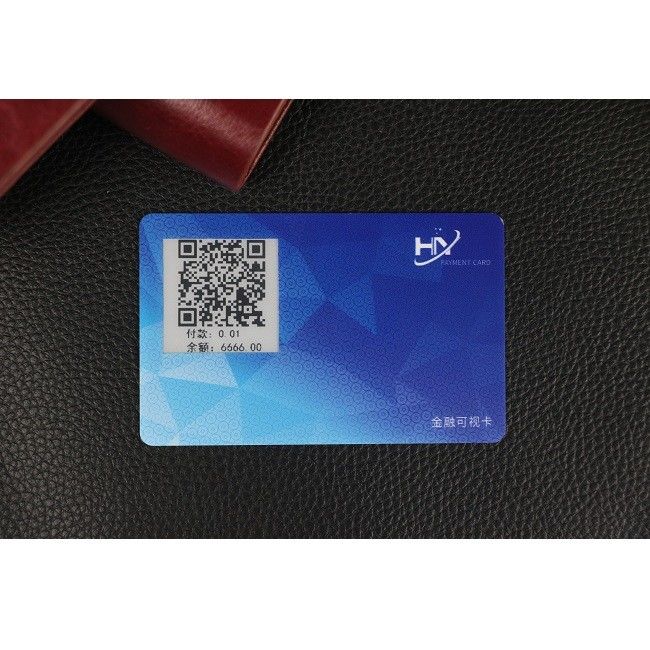 Έξυπνη κάρτα Bluetooth δακτυλικών αποτυπωμάτων καρτών FPC ταυτότητας αναγνωριστικών σημάτων οθόνης BLE μελανιού 1,54 ίντσας